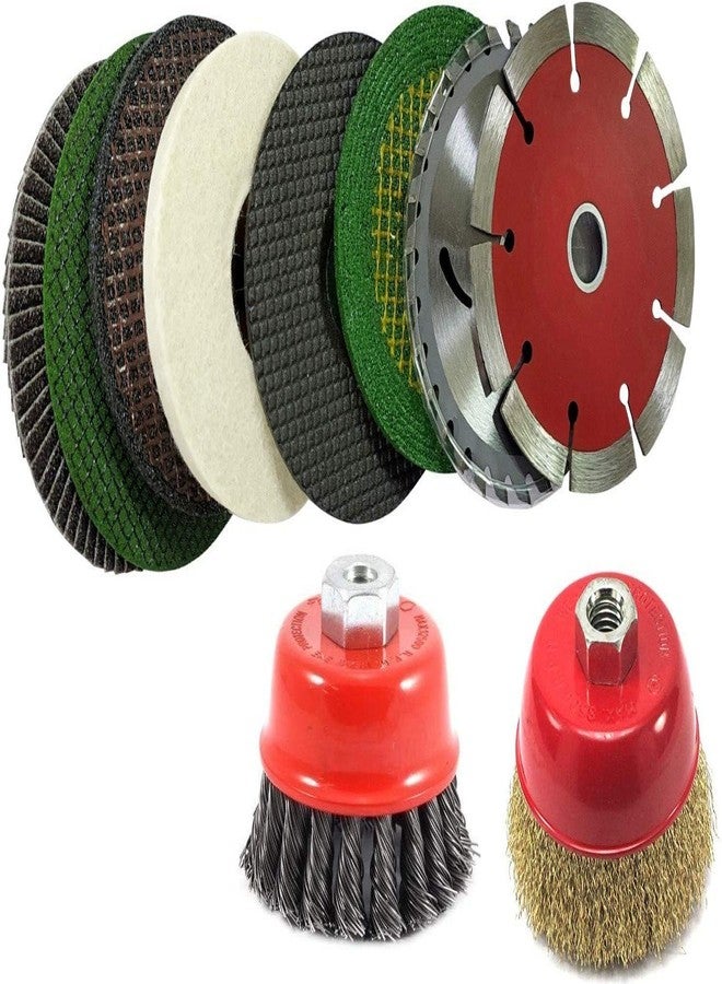 Inditrust Angle Grinder Accessories Wood & Marble Cutting Flap Discs (Set of 10 Tools) Power & Hand Tool Kit - Image 1